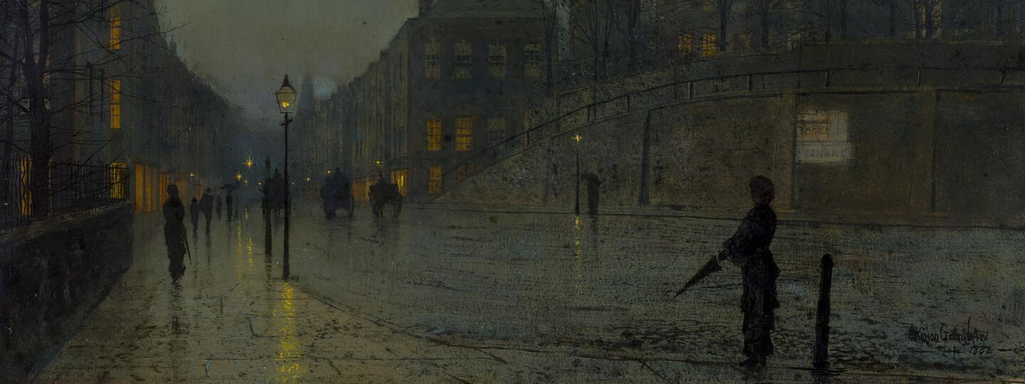 View of Heath Street by Night, by John Atkinson Grimshaw