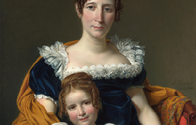 Portrait of the Countess Vilain XIIII and her Daughter Louise, by Jacques-Louis David