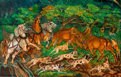 Hunting, by Antonio Ligabue