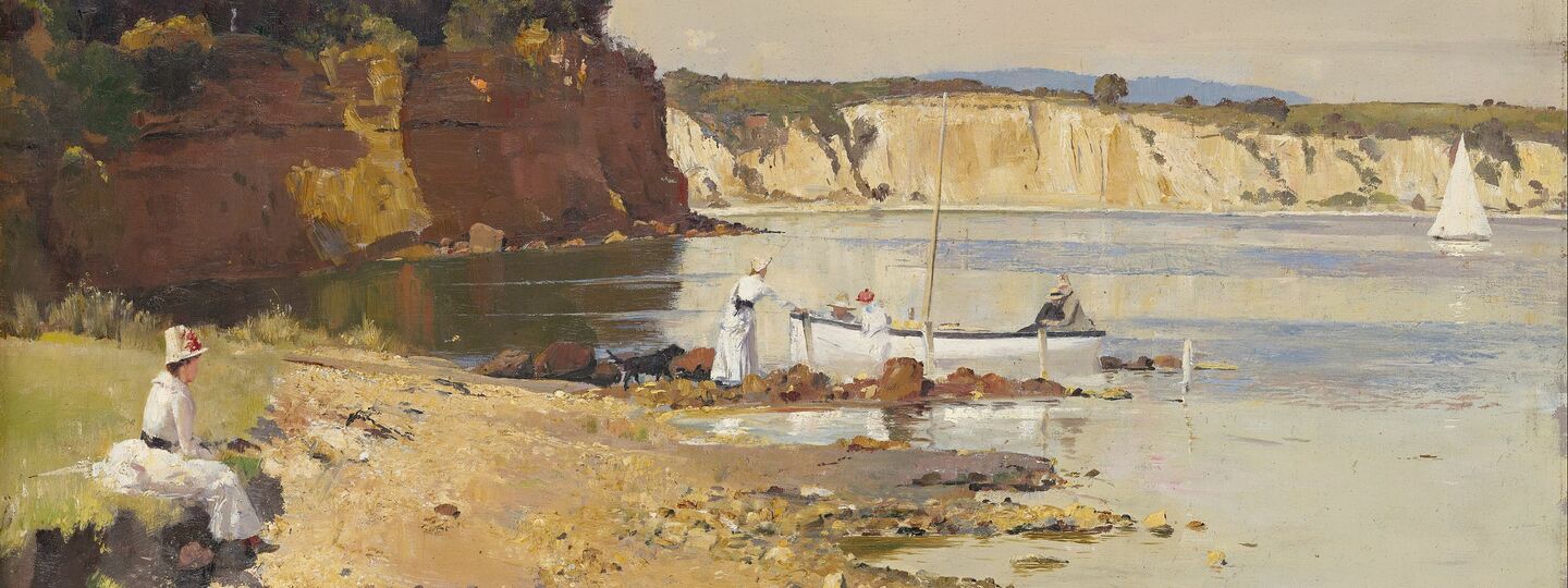 Slumbering sea, Mentone, by Tom Roberts