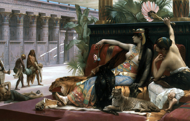 Cleopatra testing poisons on death row inmates, by Alexandre Cabanel