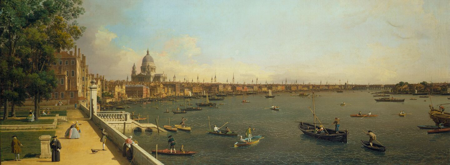 London: The Thames from Somerset House Terrace towards the City, by Giovanni Antonio Canal