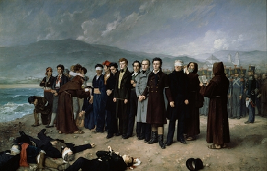 Execution of Torrijos and his companions on the beaches of Malaga, by Antonio Gisbert Pérez