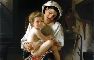 Young Mother Gazing at Her Child, by William-Adolphe Bouguereau