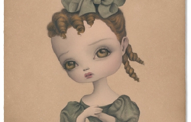 Graphite on paper with watercolor washes, by Mark Ryden