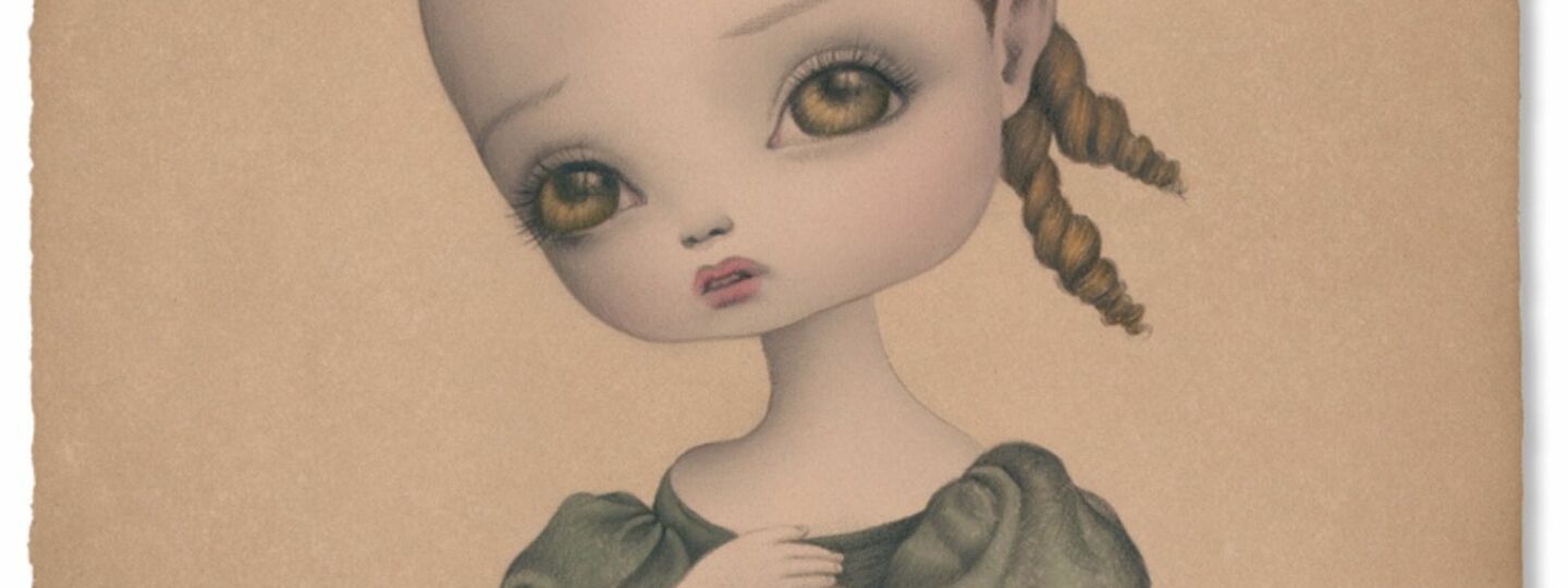 Graphite on paper with watercolor washes, by Mark Ryden