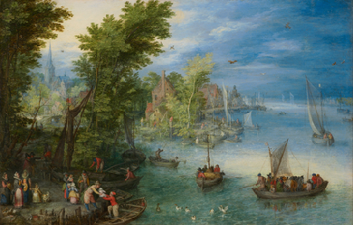 River Landscape, by Pieter Bruegel the Elder