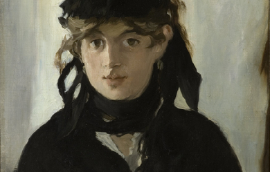 Berthe Morisot With a Bouquet of Violets, by Édouard Manet