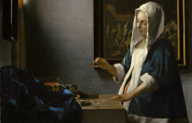 Woman Holding a Balance, by Johannes Vermeer