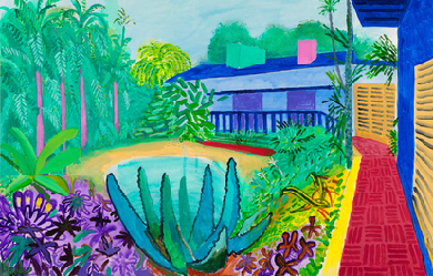 Garden, by David Hockney