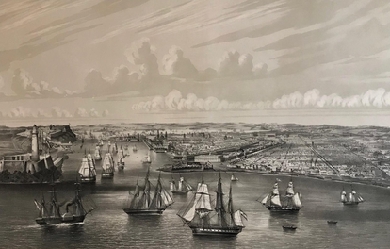 Havana, General view taken from the port entrance, by Eduardo Laplante