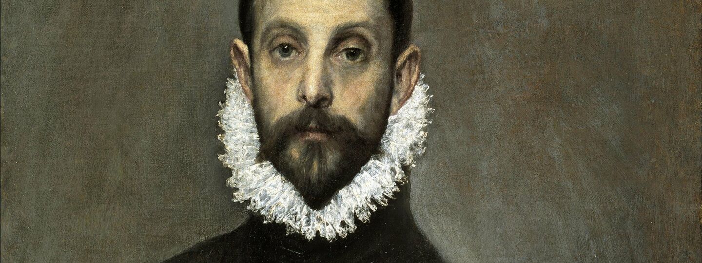 The gentleman with his hand on his chest, by El Greco