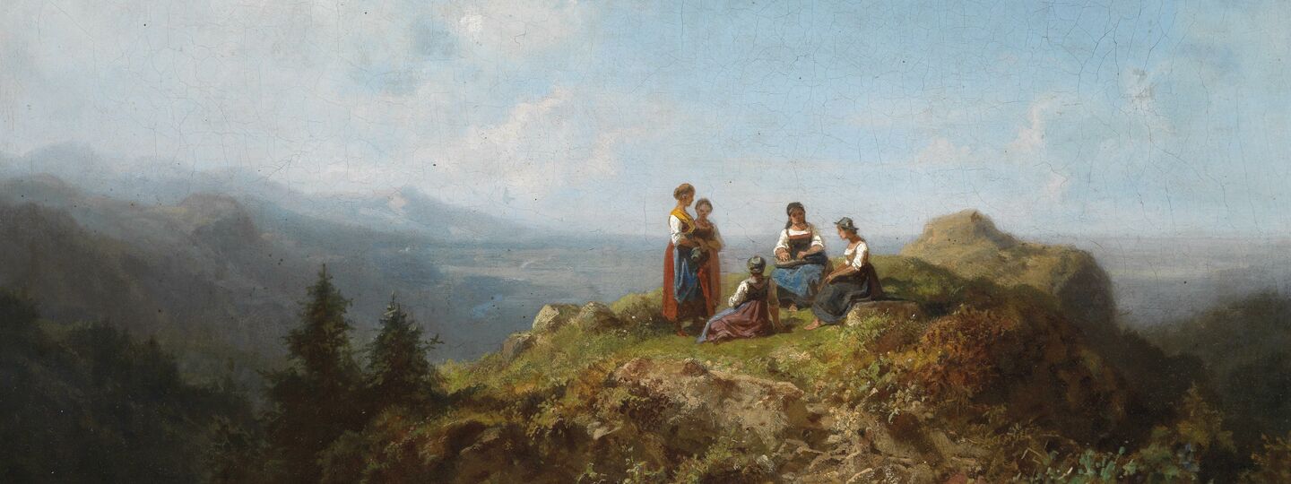 Dirndl on the Alm, by Carl Spitzweg