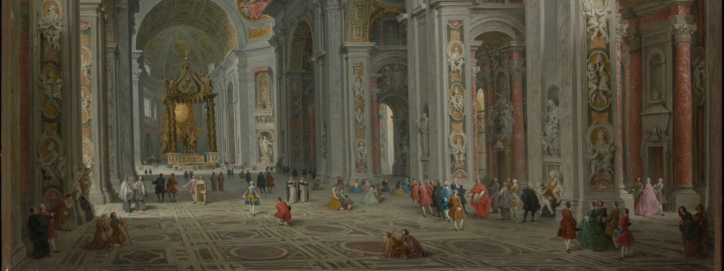 Interior of Saint Peter's, Rome, by Giovanni Paolo Panini