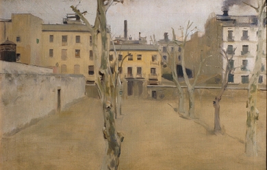 Courtyard of the old Barcelona prison (Courtyard of the lambs), by Ramon Casas