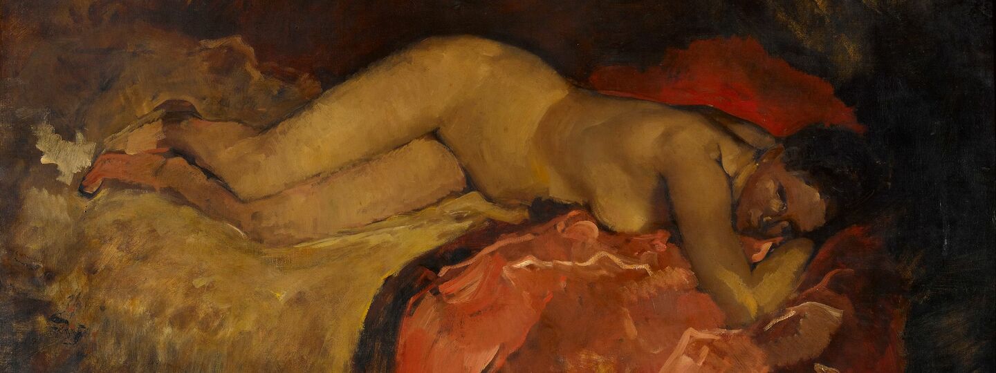 Reclining nude, by George Hendrik Breitner