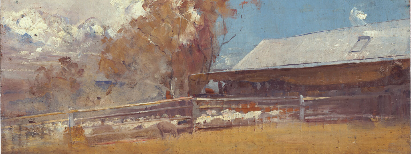 Shearing shed, Newstead, by Tom Roberts