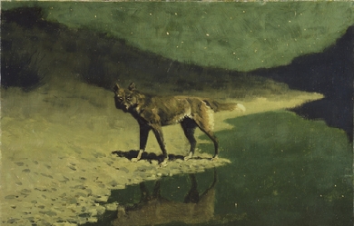 Moonlight, Wolf, by Frederic Remington