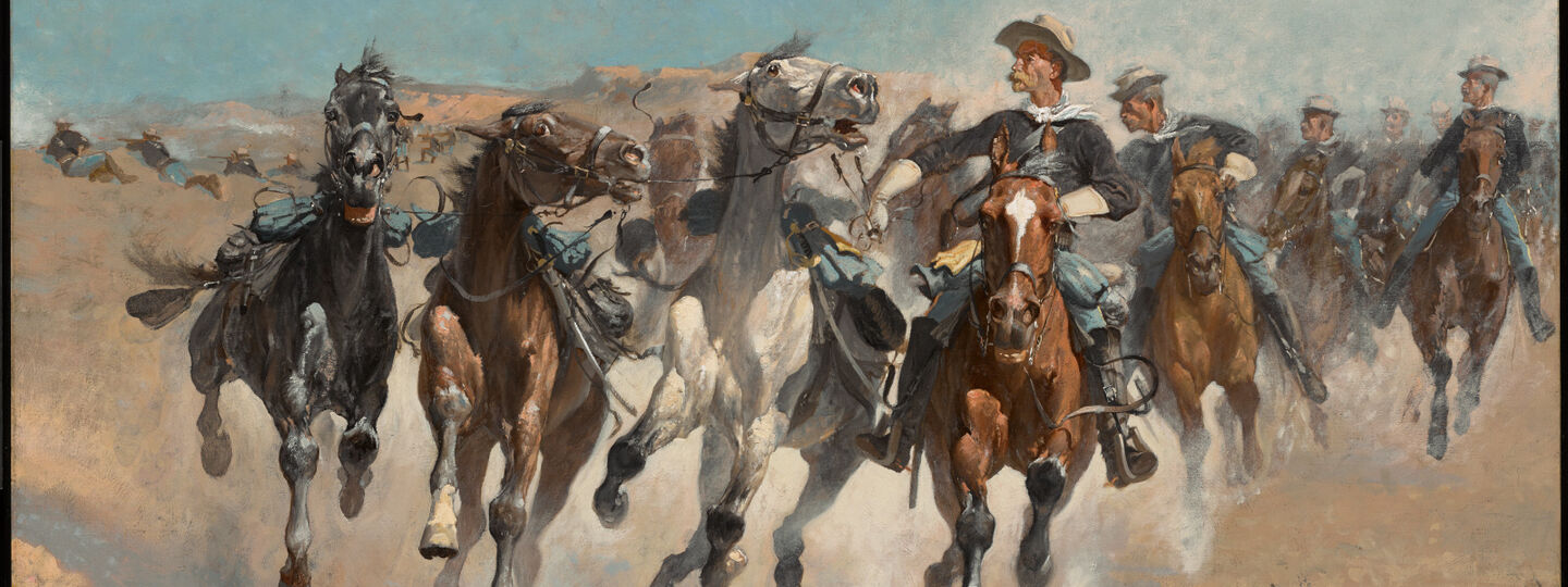 Dismounted: The Fourth Troopers Moving the Led Horses, by Frederic Remington