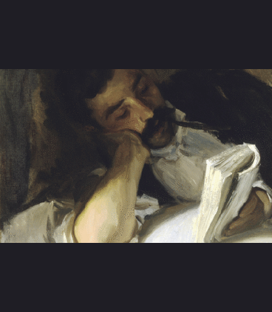 Man Reading (Nicola d’Inverno), by John Singer Sargent