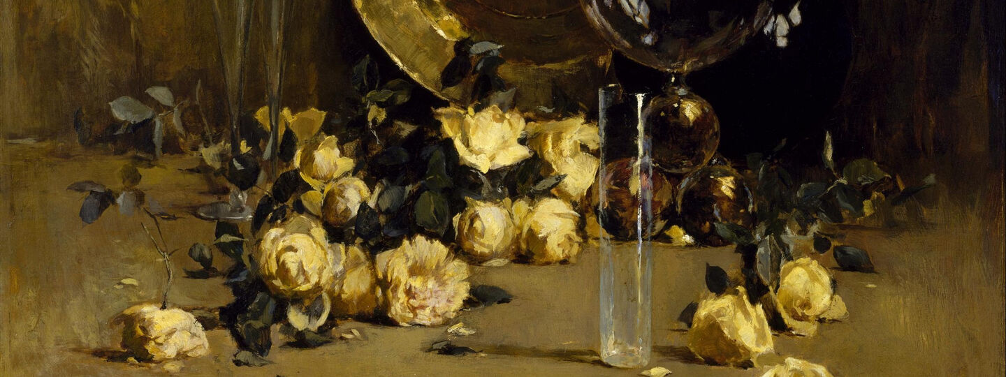 Still Life with Yellow Roses, by Emil Carlsen