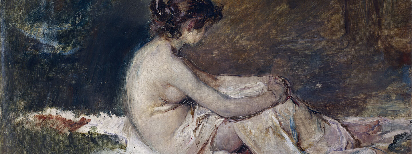 Female nude, by Ignacio Pinazo Camarlench