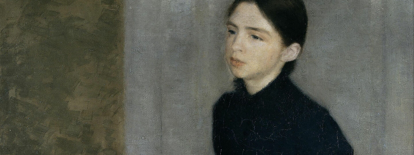 Portrait of a Young Girl, by Vilhelm Hammershøi