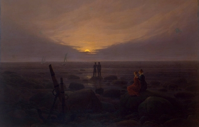 Moonrise over the Sea , by Caspar David Friedrich