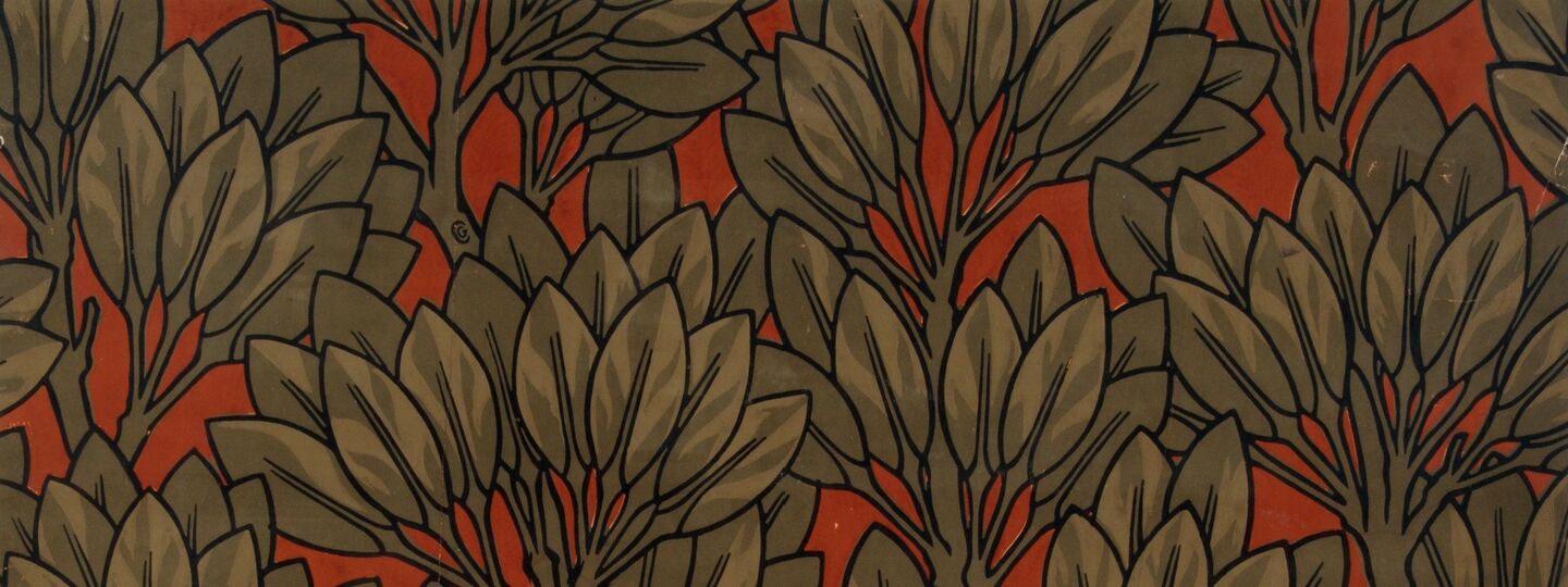 Bay Leaf wallpaper, by Arthur Mackmurdo