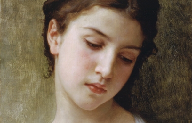 Head Of A Young Girl, by William-Adolphe Bouguereau