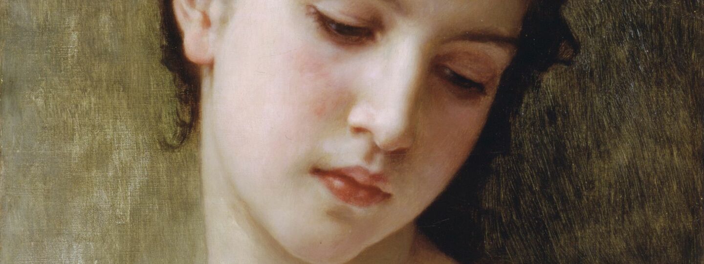 Head Of A Young Girl, by William-Adolphe Bouguereau