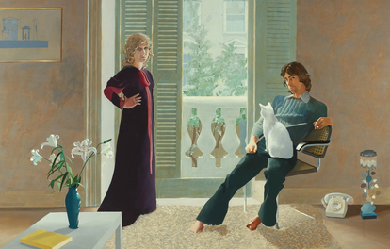 Mr and Mrs Clark and Percy, by David Hockney