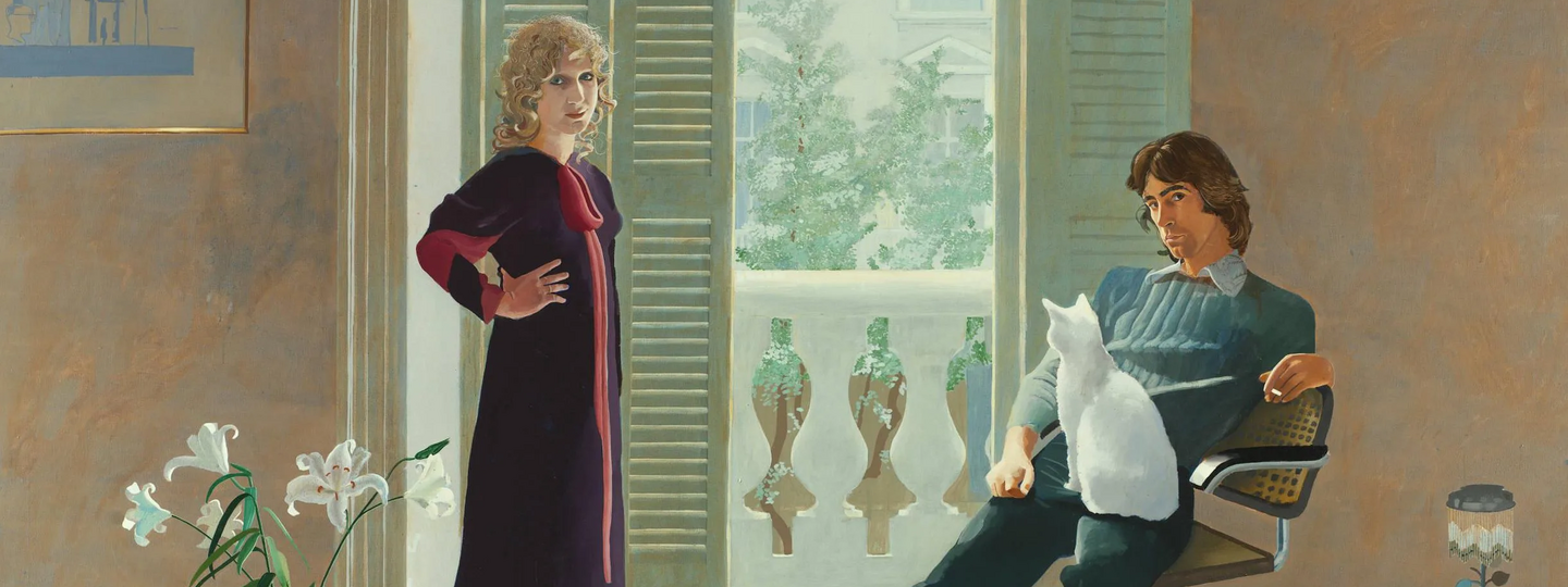 Mr and Mrs Clark and Percy, by David Hockney