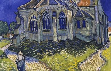 The church of Auvers-sur-Oise, seen from the apse, by Vincent Van Gogh