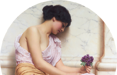 Violets, Sweet Violets, by John William Godward