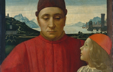 Francesco Sassetti and His Son Teodoro, by Domenico Ghirlandaioca