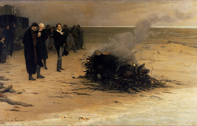 The Funeral of Shelley, by Louis Edouard Fournier