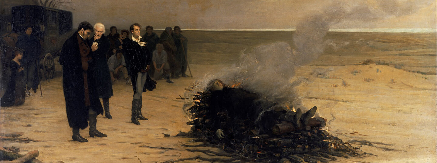 The Funeral of Shelley, by Louis Edouard Fournier