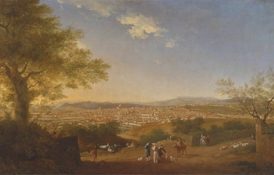 A Panoramic View of Florence from Bellosguardo, by Thomas Patch