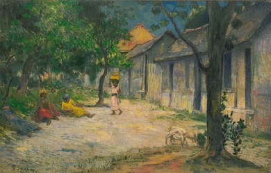 Village in Martinique (Women and Goat in the village), by Paul Gauguin