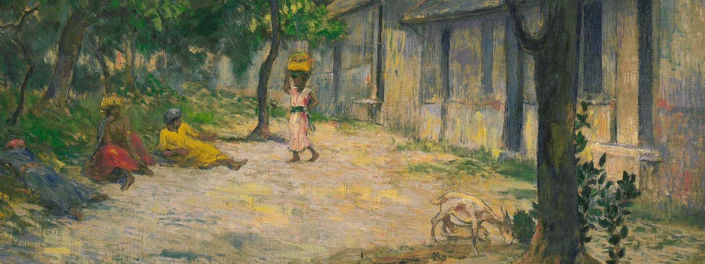 Village in Martinique (Women and Goat in the village), by Paul Gauguin