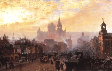 From Pentonville Road looking West: Evening, by John Scorrer O'Connor