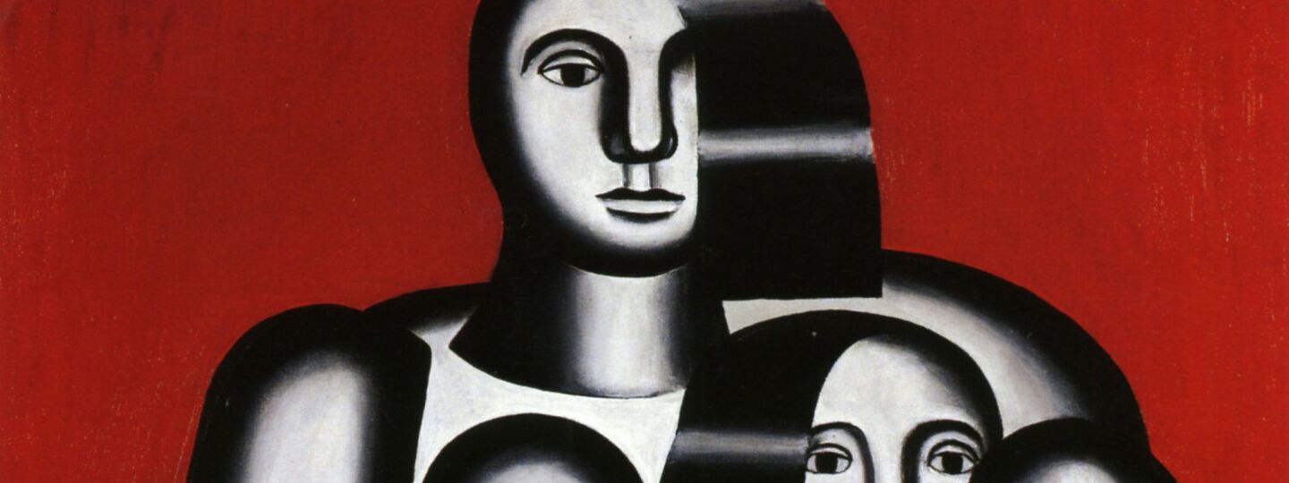 The two figures (nude on the red background), by Fernand Léger