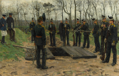 Military funeral, by Isaac Israëls