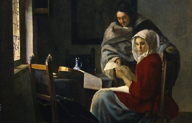 Girl interrupted at her music, by Johannes Vermeer