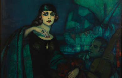 Pola Negri and Rudolph Valentino, by Federico Beltran Masses