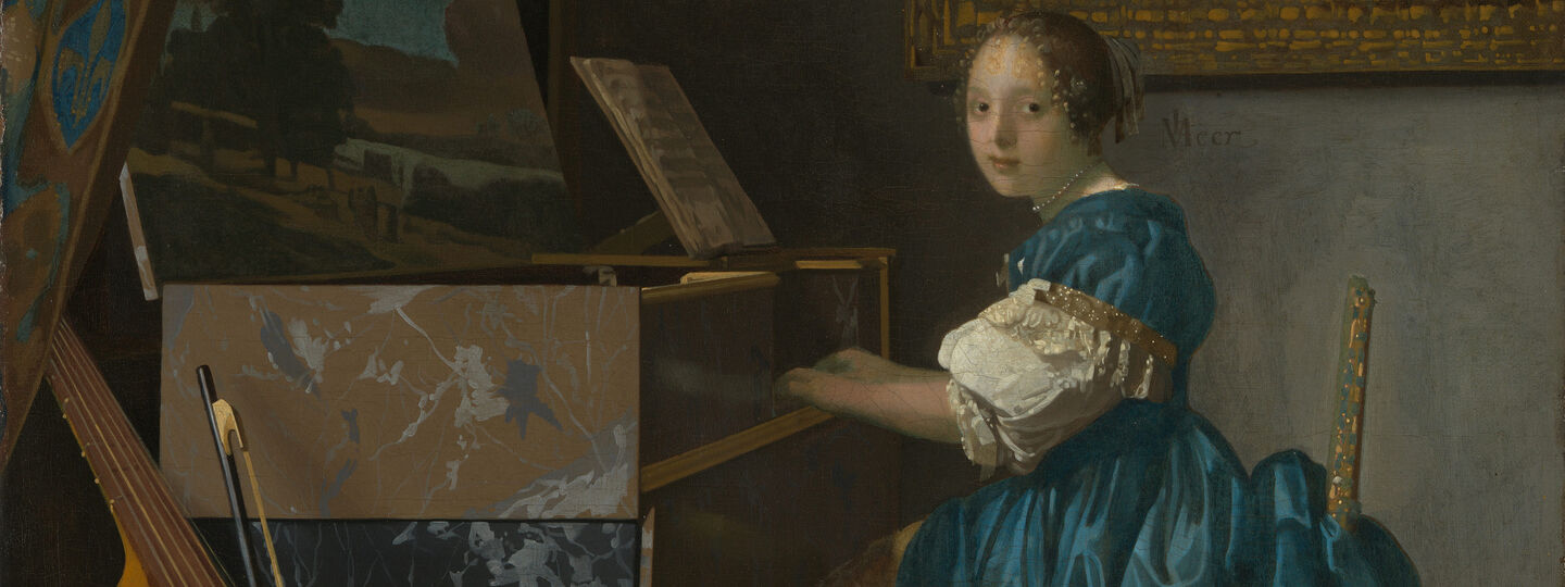 A Young Woman seated at a Virginal, by Johannes Vermeer