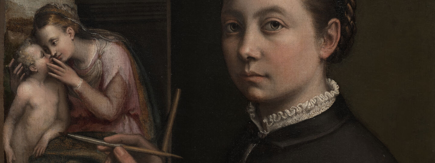 At the easel, by Sofonisba Anguissola