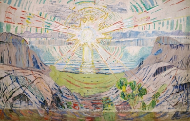 The sun, by Edvard Munch