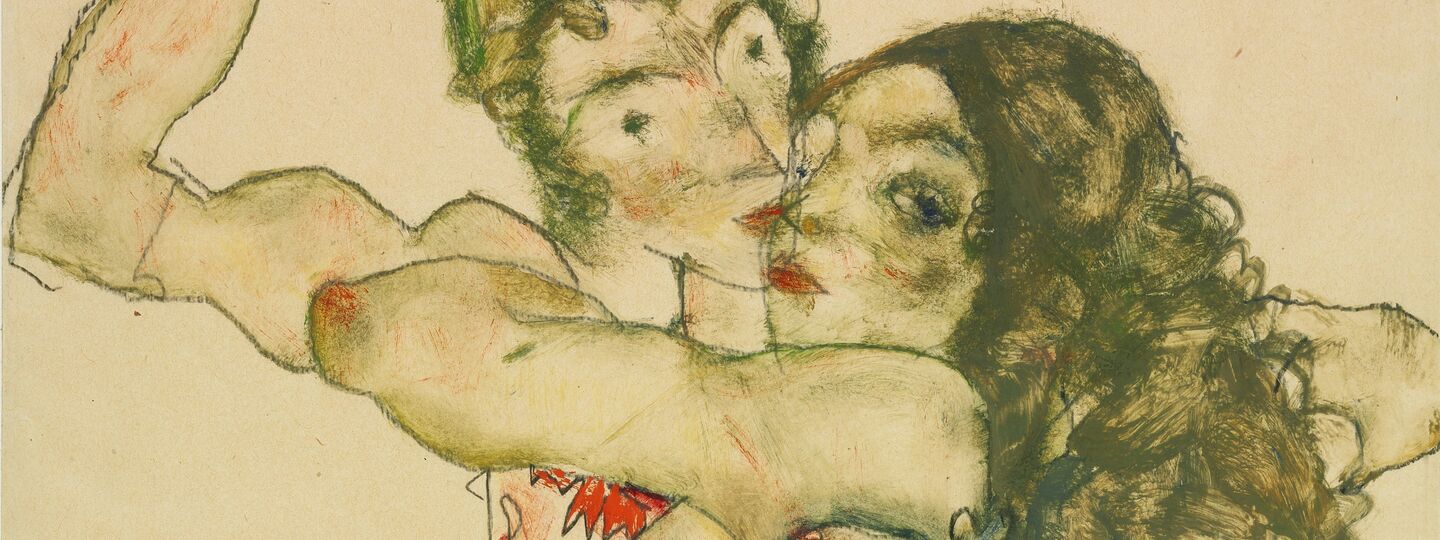 Two Women Embracing, by Egon Schiele